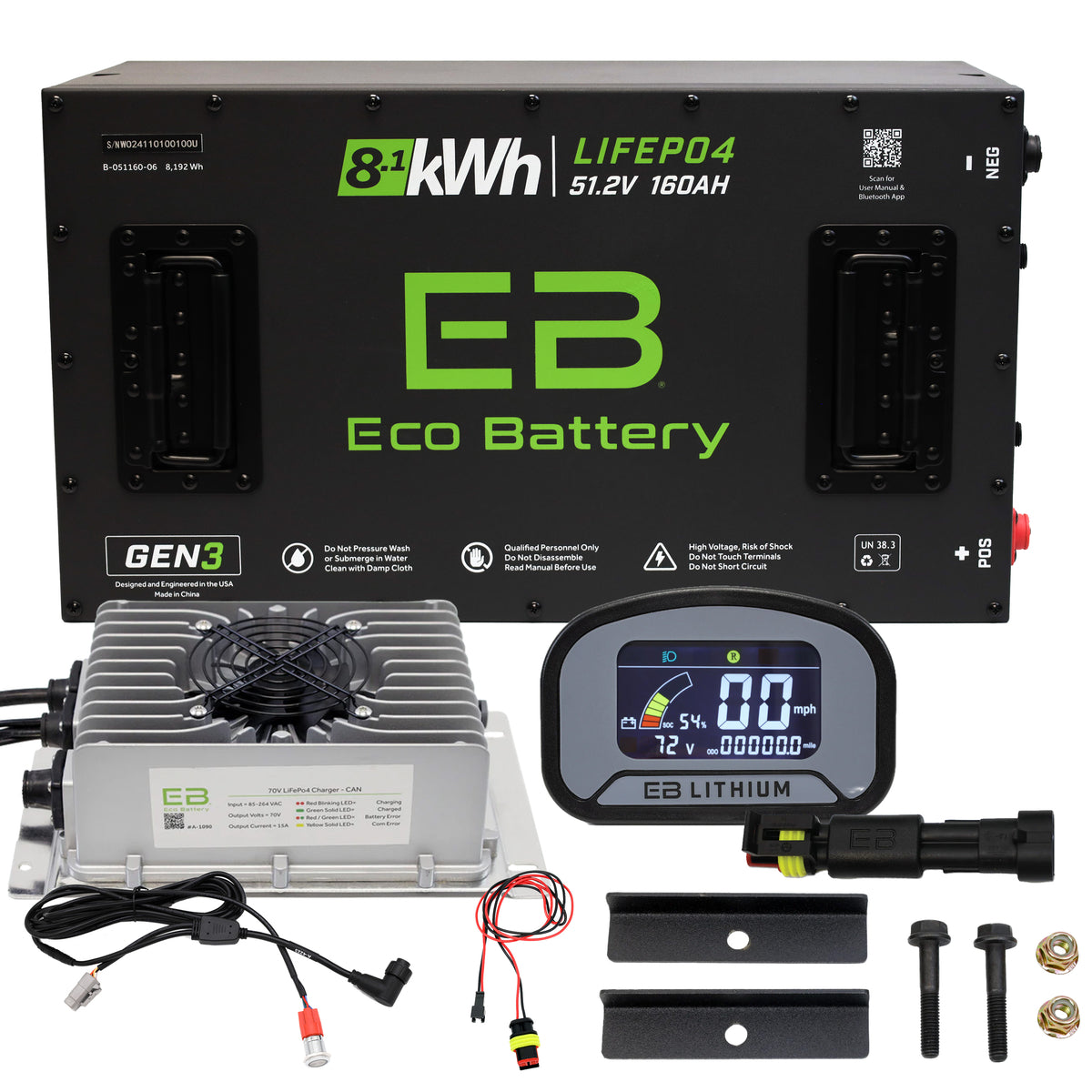 2021-2023 ICON® Eco Lithium 51.2V 160Ah GEN3 Battery Bundle 10 year warranty