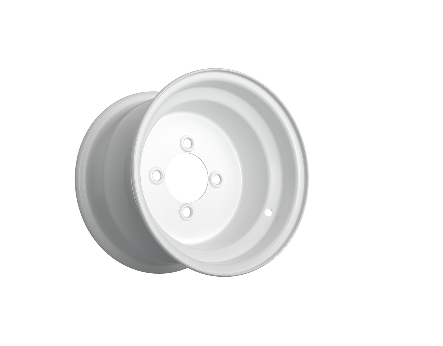 10x7 White Steel Wheel (3:4 Offset)
