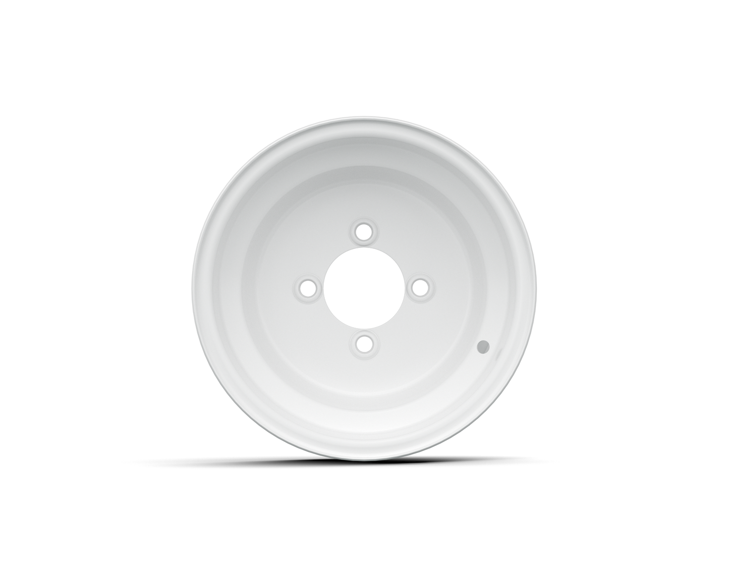 10x7 White Steel Wheel (3:4 Offset)