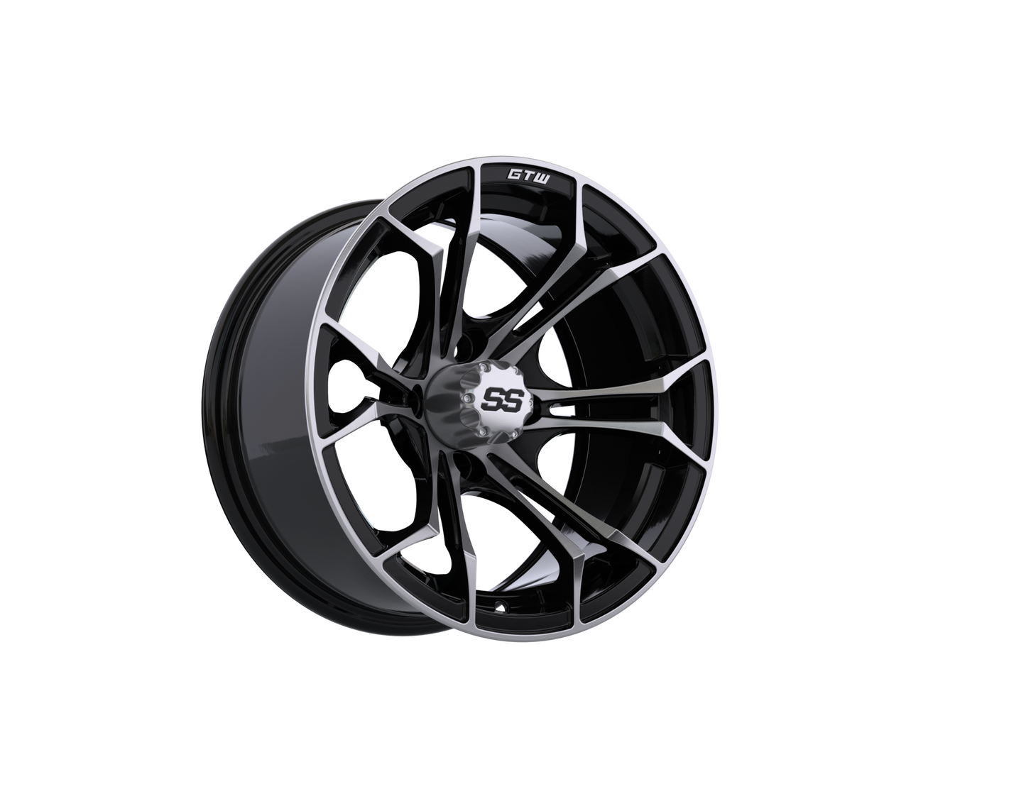 14" GTW Spyder Black with Machined Accents Wheel