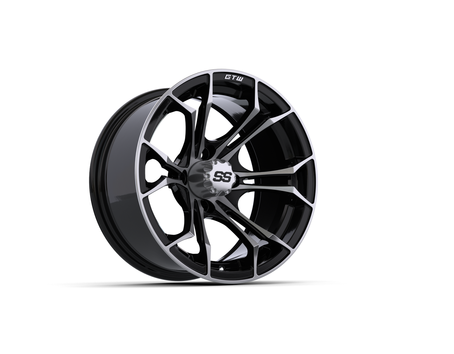 14" GTW Spyder Black with Machined Accents Wheel