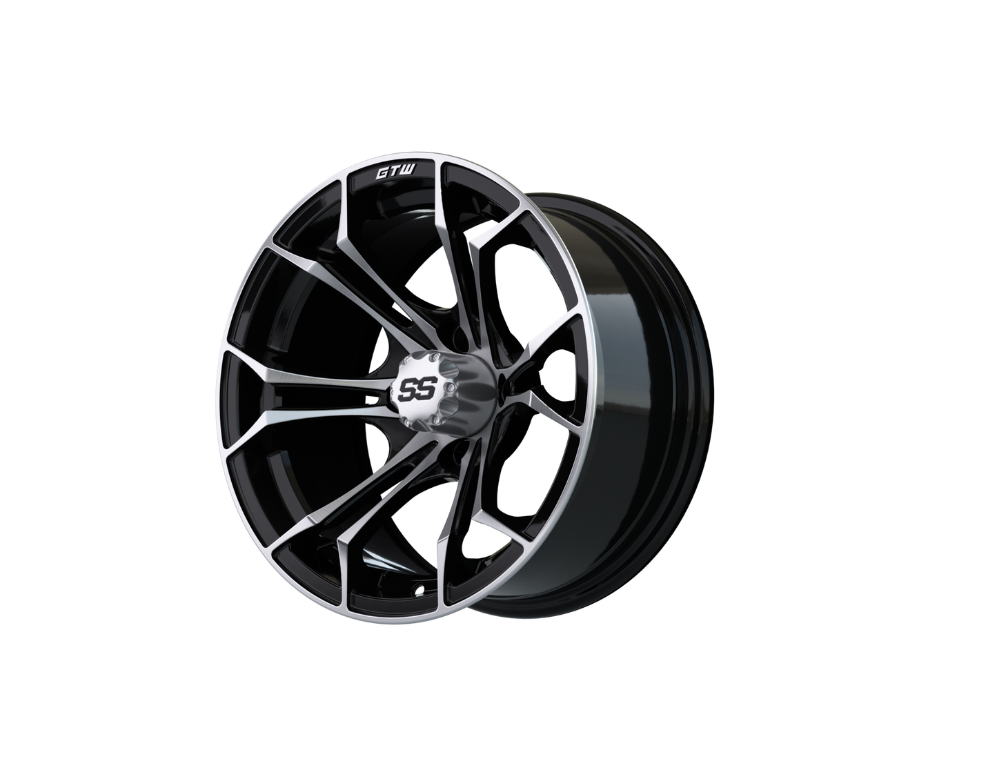 14" GTW Spyder Black with Machined Accents Wheel