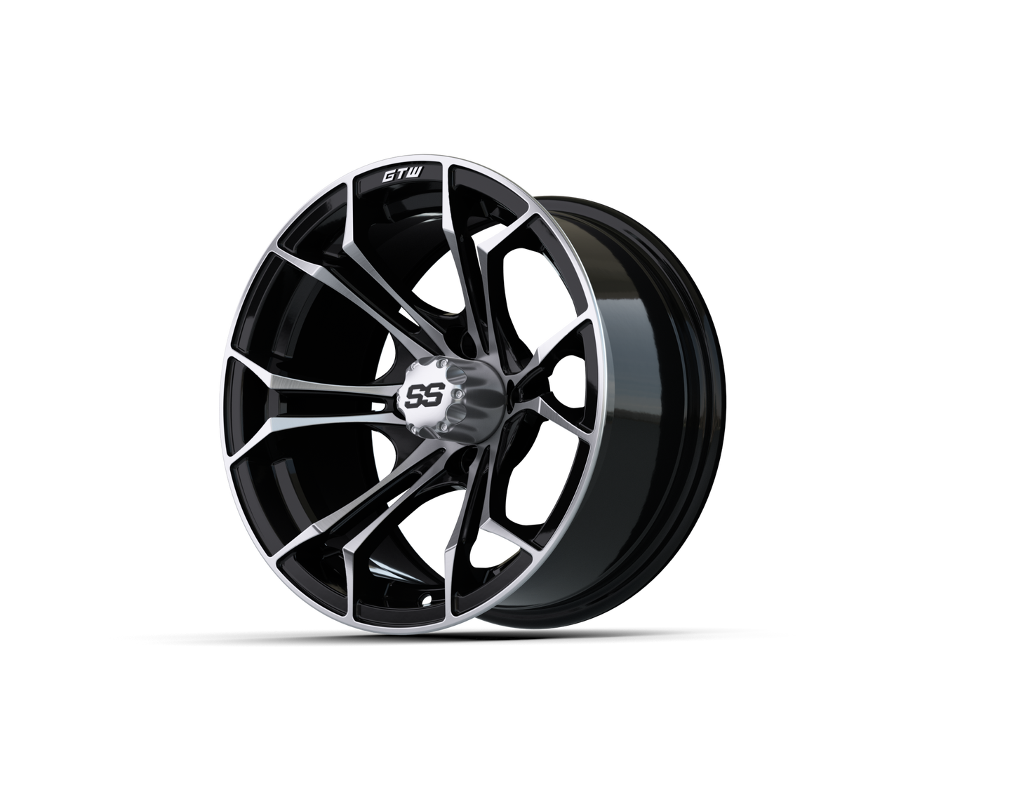14" GTW Spyder Black with Machined Accents Wheel