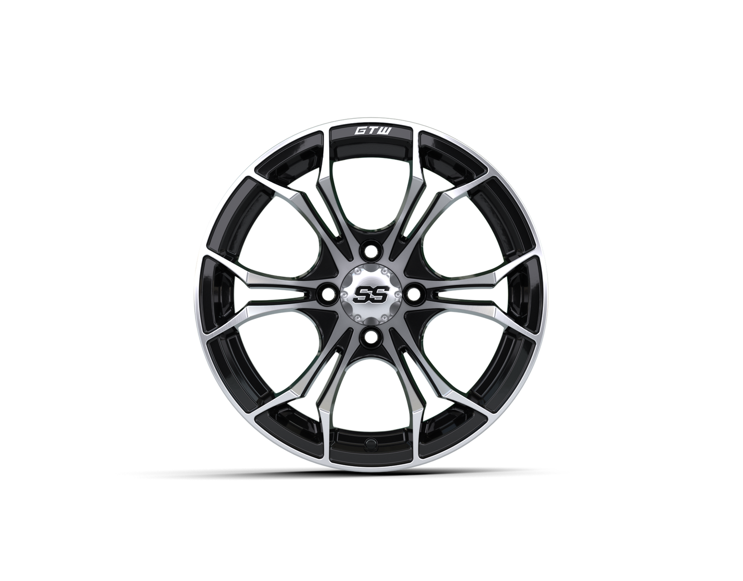 14" GTW Spyder Black with Machined Accents Wheel