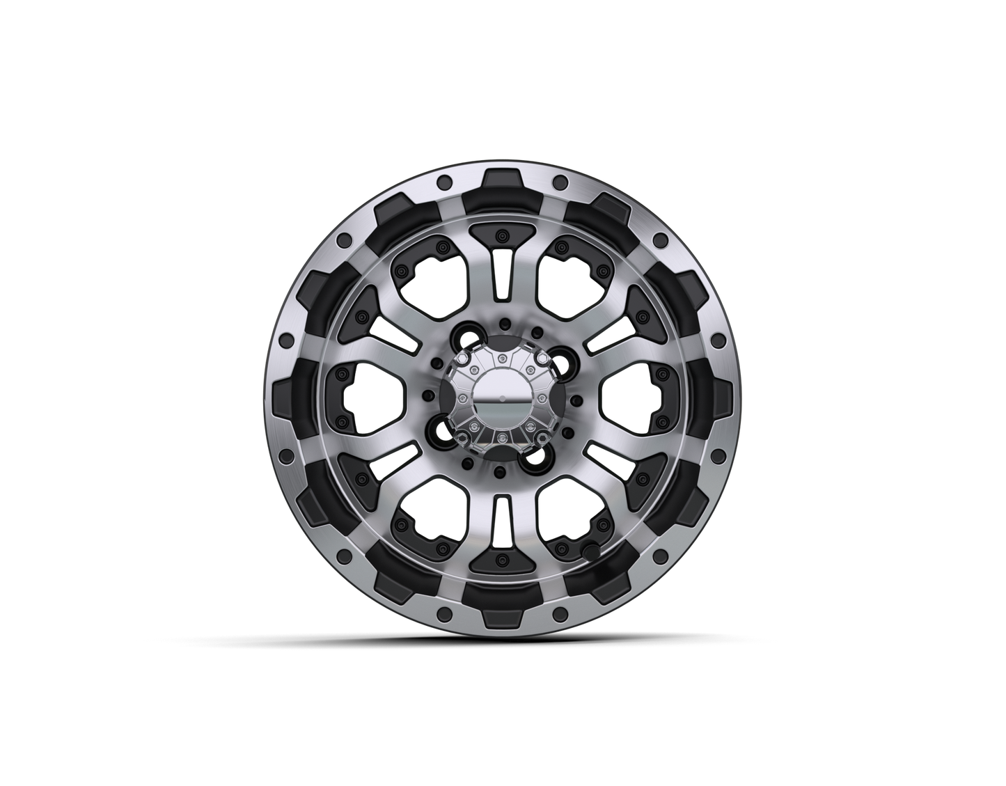 12" GTW® Omega Black with Machined Accents Wheel