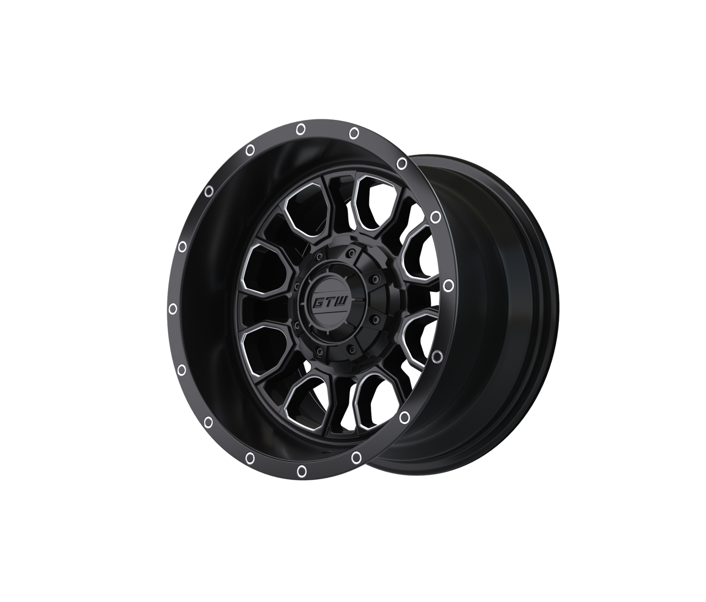 12" GTW Volt Black & Machined Wheel