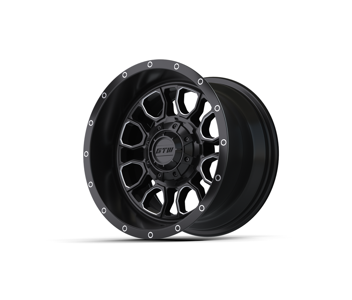 12" GTW Volt Black & Machined Wheel