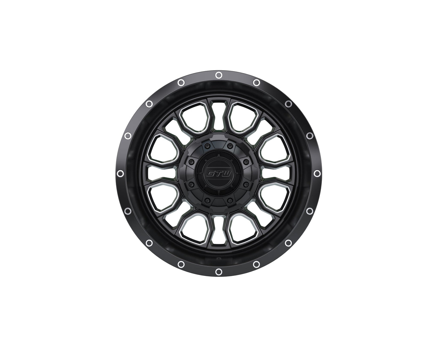 12" GTW Volt Black & Machined Wheel