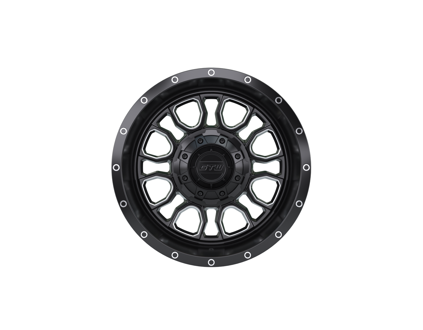 12" GTW Volt Black & Machined Wheel