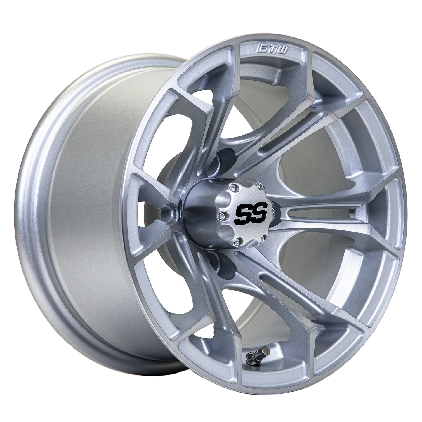 12" GTW Spyder Matte Silver with Machined Accents Wheel