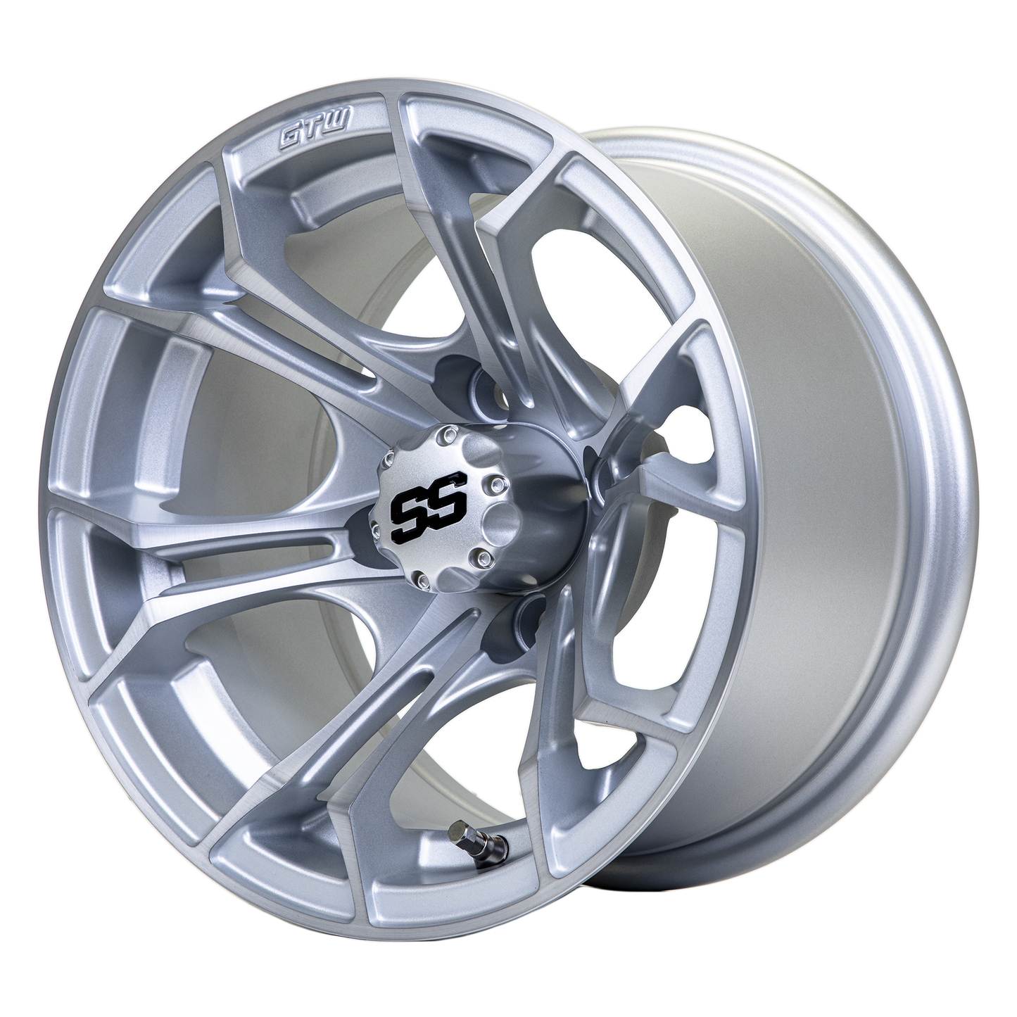 12" GTW Spyder Matte Silver with Machined Accents Wheel
