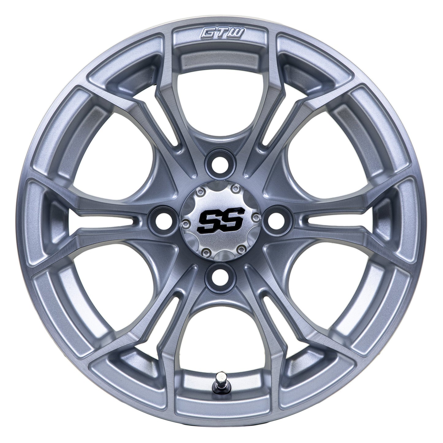 12" GTW Spyder Matte Silver with Machined Accents Wheel