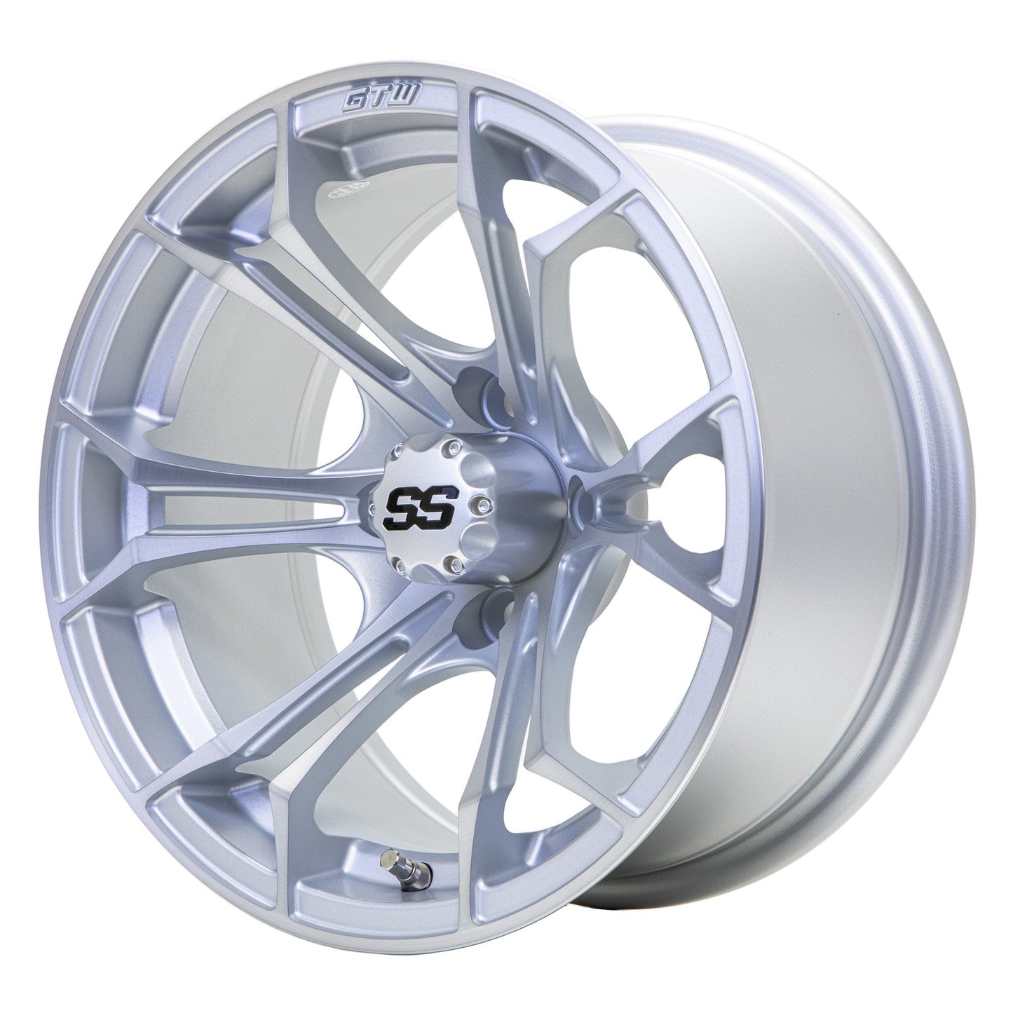 14" GTW Spyder Matte Silver with Machined Accents Wheel