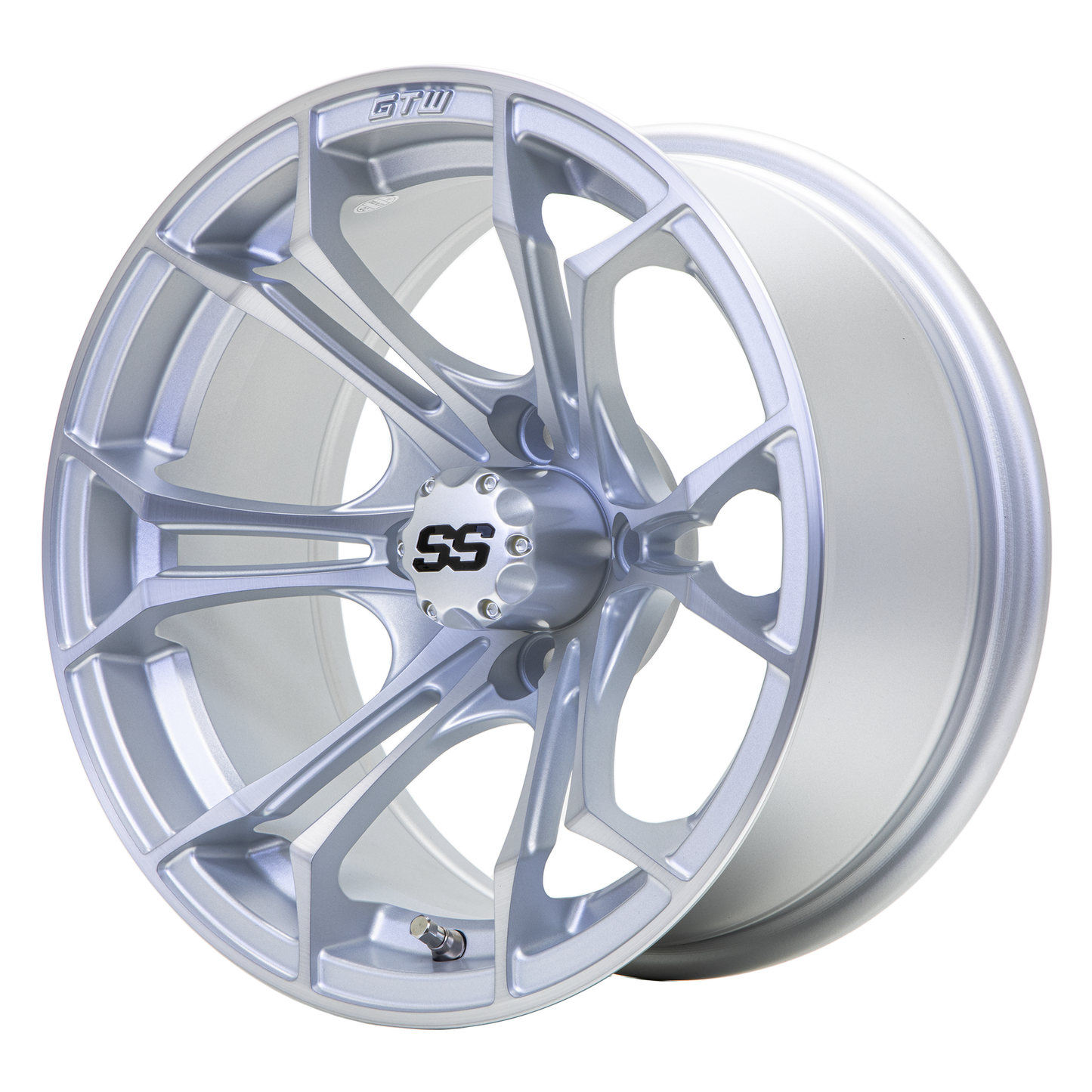 14" GTW Spyder Matte Silver with Machined Accents Wheel