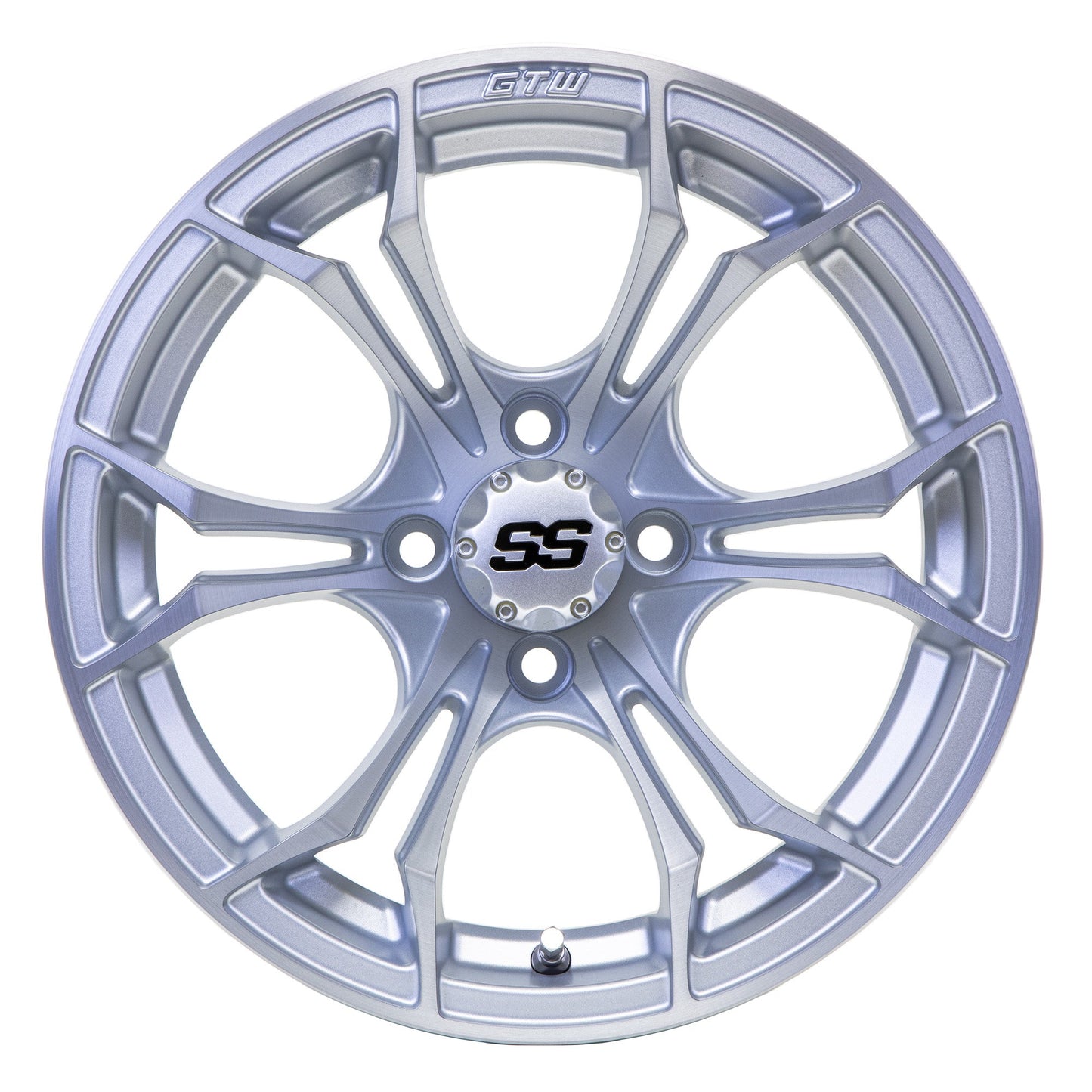 14" GTW Spyder Matte Silver with Machined Accents Wheel