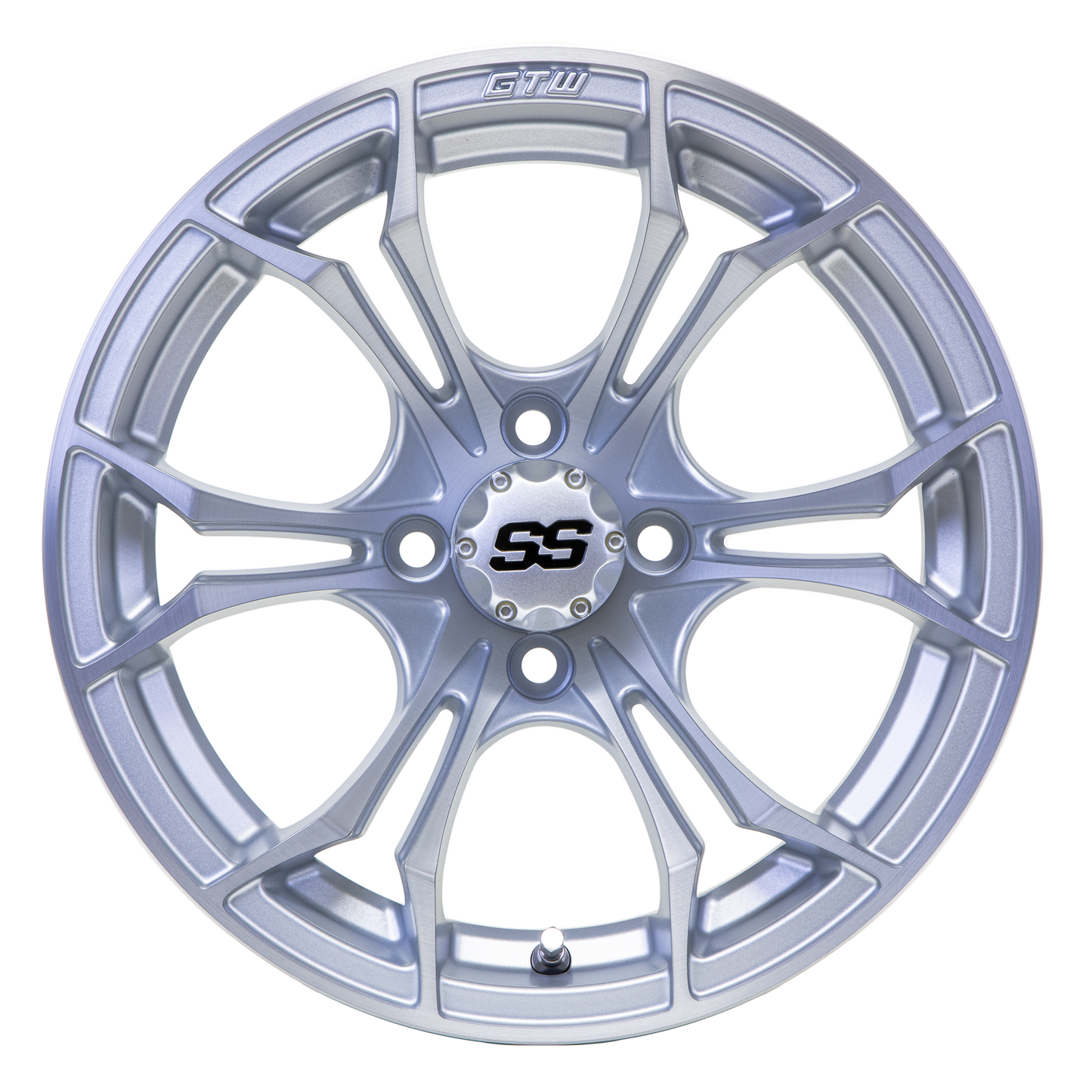 14" GTW Spyder Matte Silver with Machined Accents Wheel