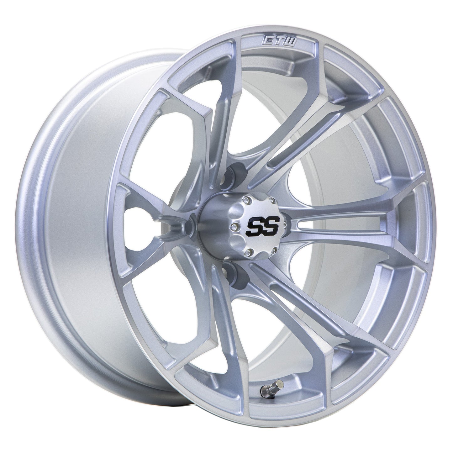 14" GTW Spyder Matte Silver with Machined Accents Wheel