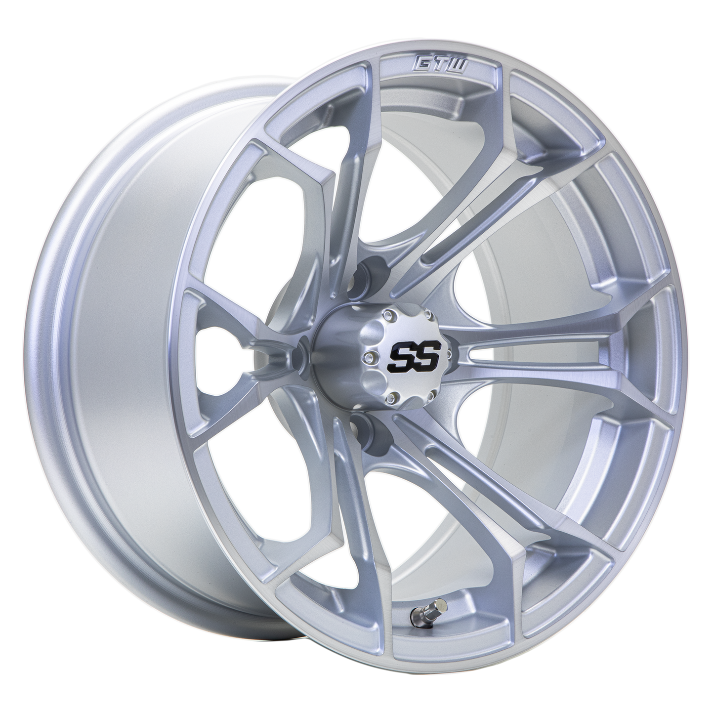 14" GTW Spyder Matte Silver with Machined Accents Wheel