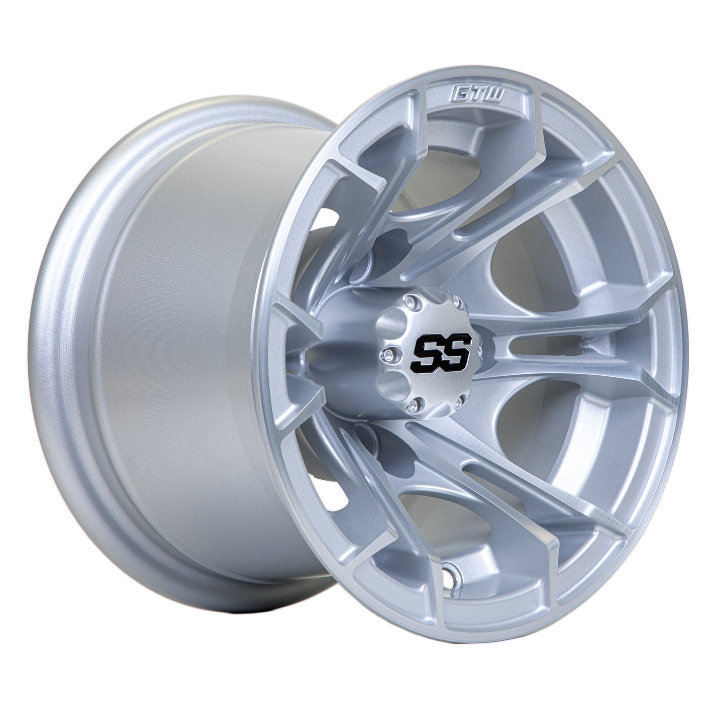 GTW Spyder Silver Brush 10 Inch Wheel