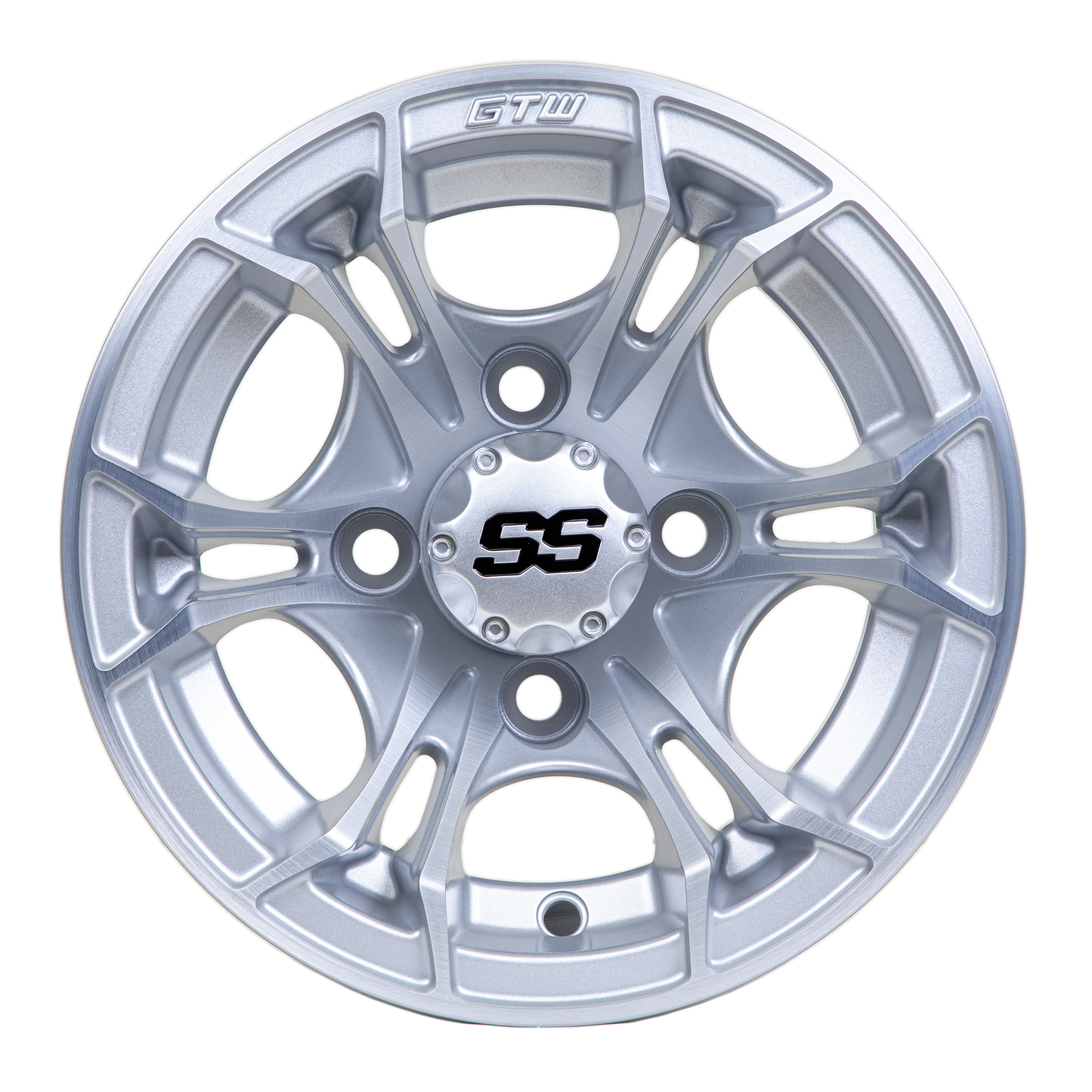 GTW Spyder Silver Brush 10 Inch Wheel