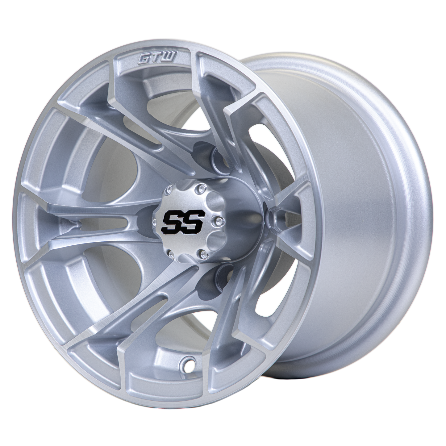 GTW Spyder Silver Brush 10 Inch Wheel