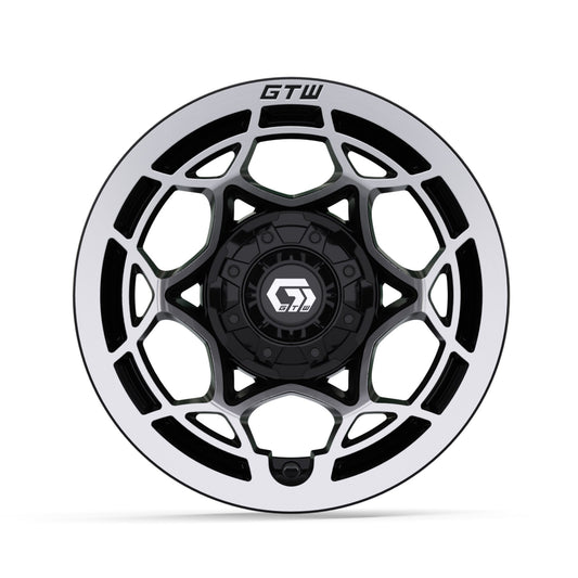 12" GTW& Nexus Gloss Black with Silver Face Wheel
