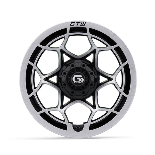 14" GTW Nexus Gloss Black with Silver Face Wheel