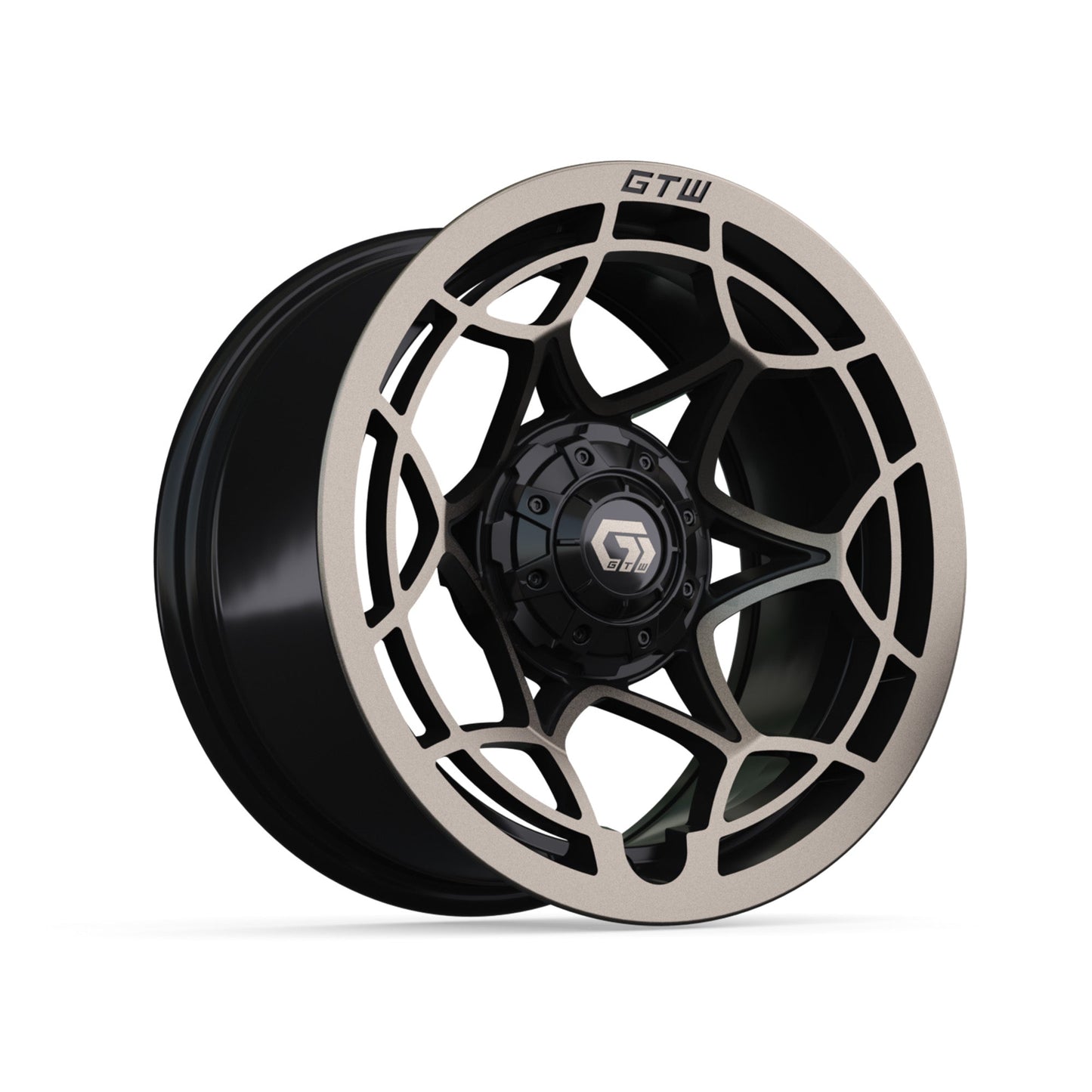 14" GTW Nexus Gloss Black with Satin Bronze Face Wheel