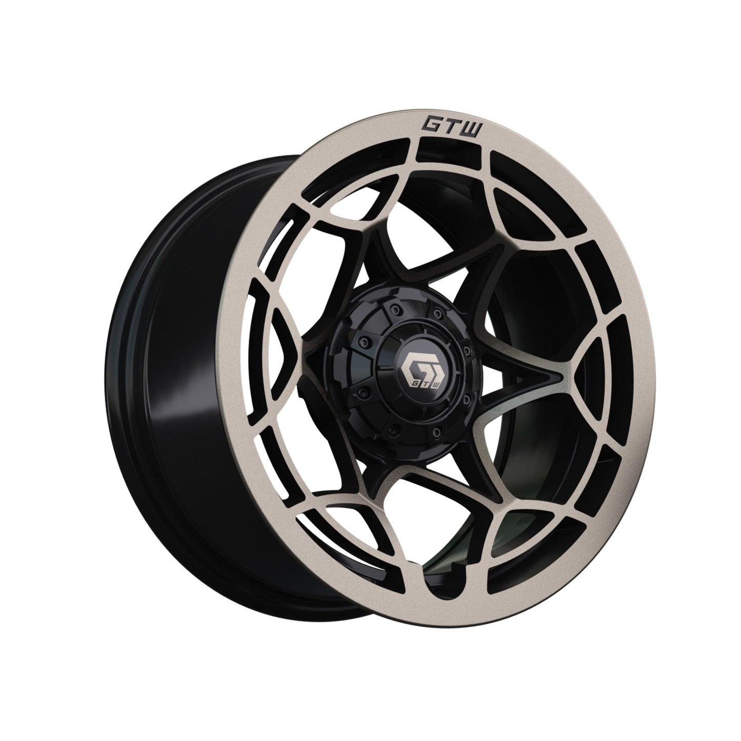 14" GTW Nexus Gloss Black with Satin Bronze Face Wheel