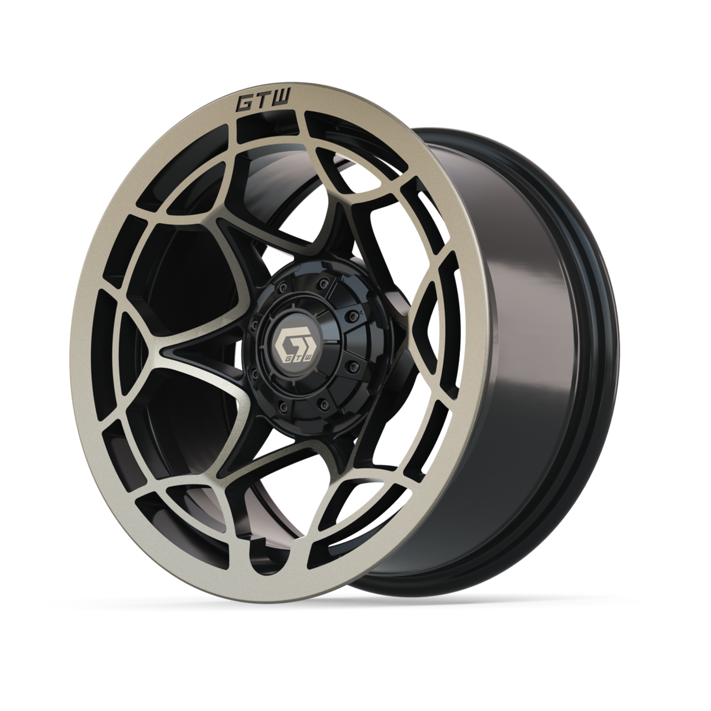 14" GTW Nexus Gloss Black with Satin Bronze Face Wheel