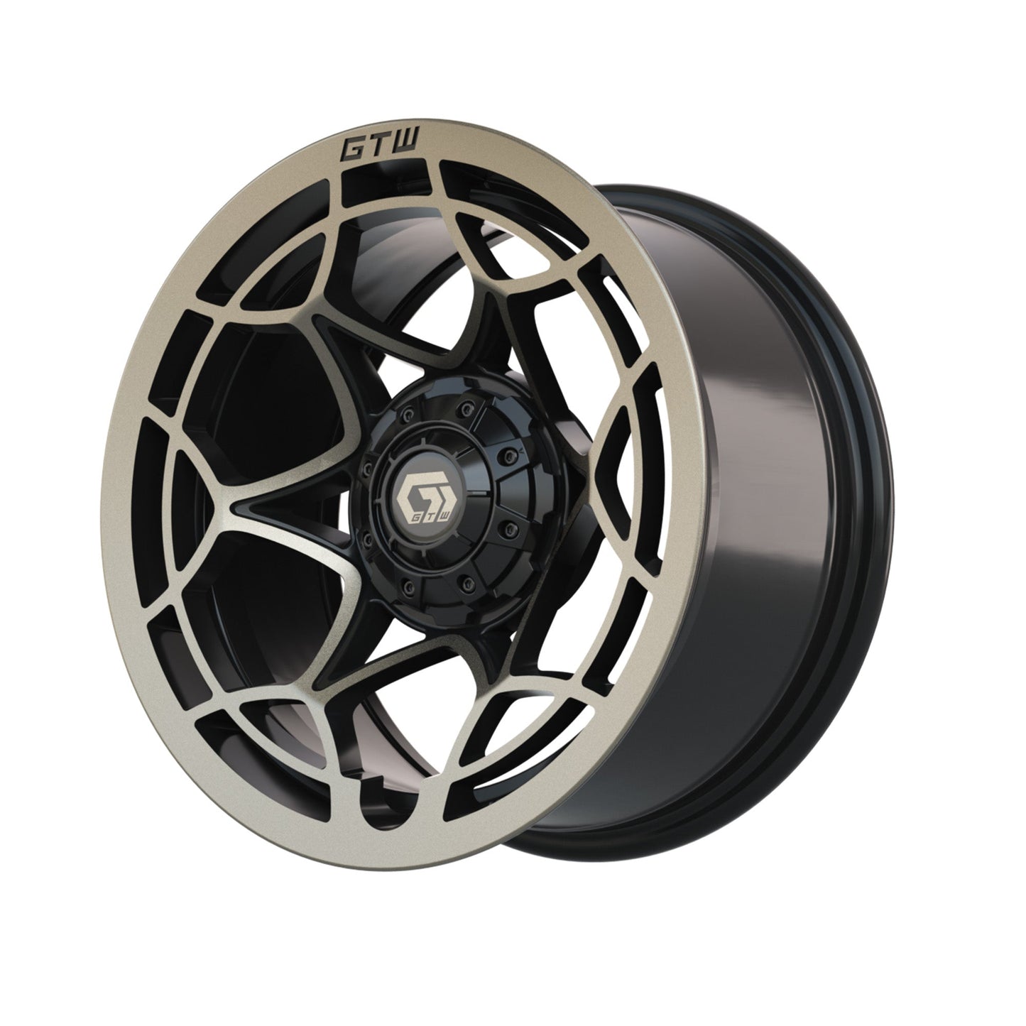 14" GTW Nexus Gloss Black with Satin Bronze Face Wheel
