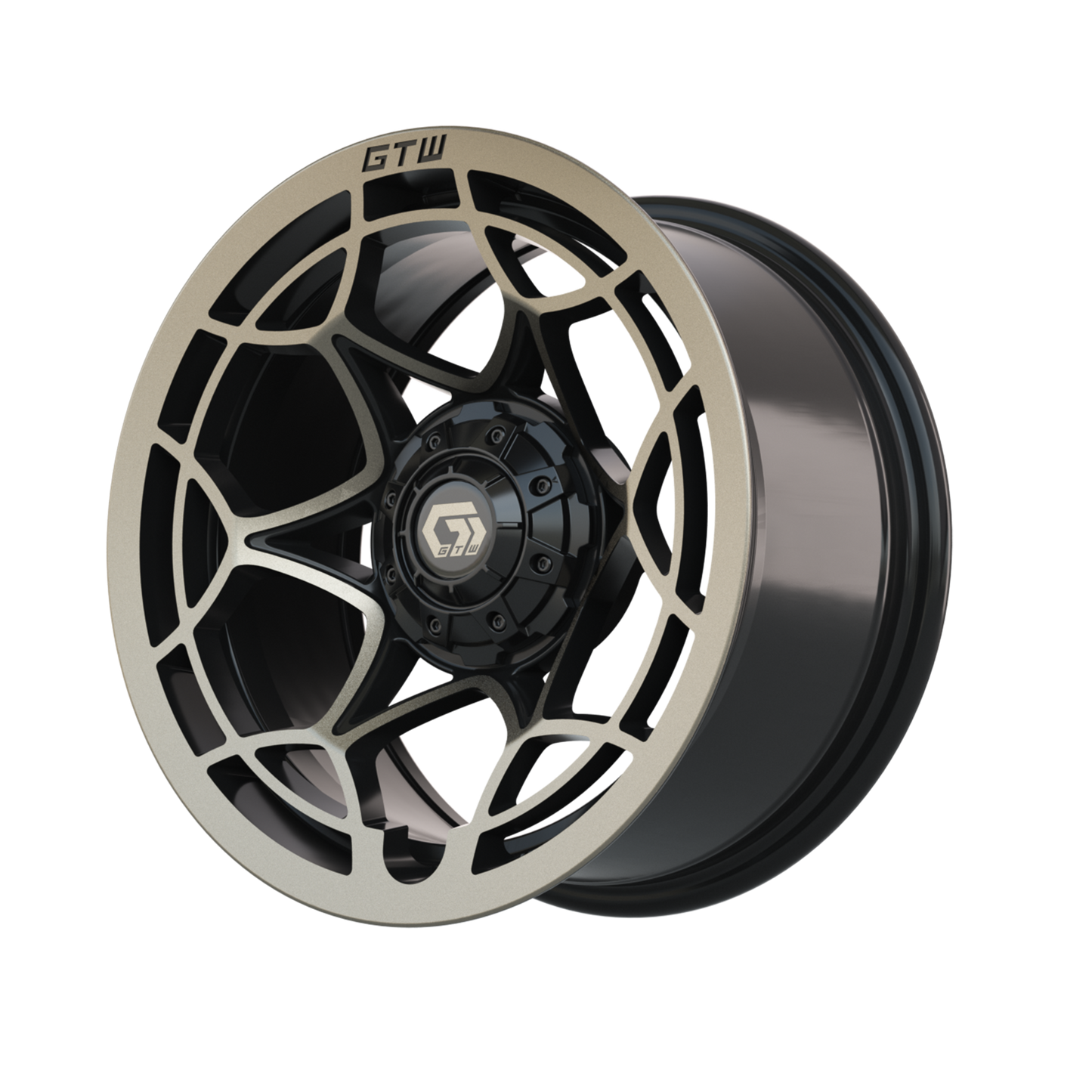14" GTW Nexus Gloss Black with Satin Bronze Face Wheel