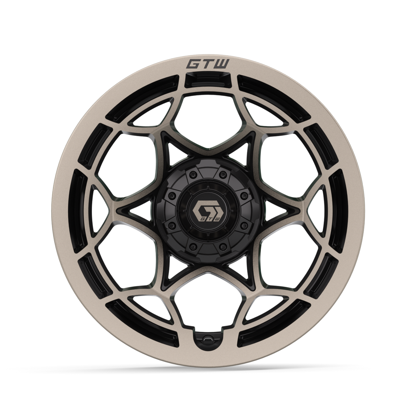 14" GTW Nexus Gloss Black with Satin Bronze Face Wheel