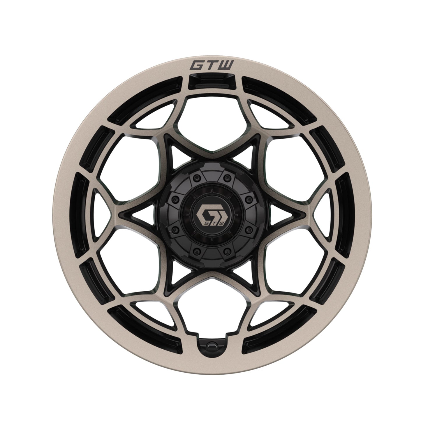 14" GTW Nexus Gloss Black with Satin Bronze Face Wheel