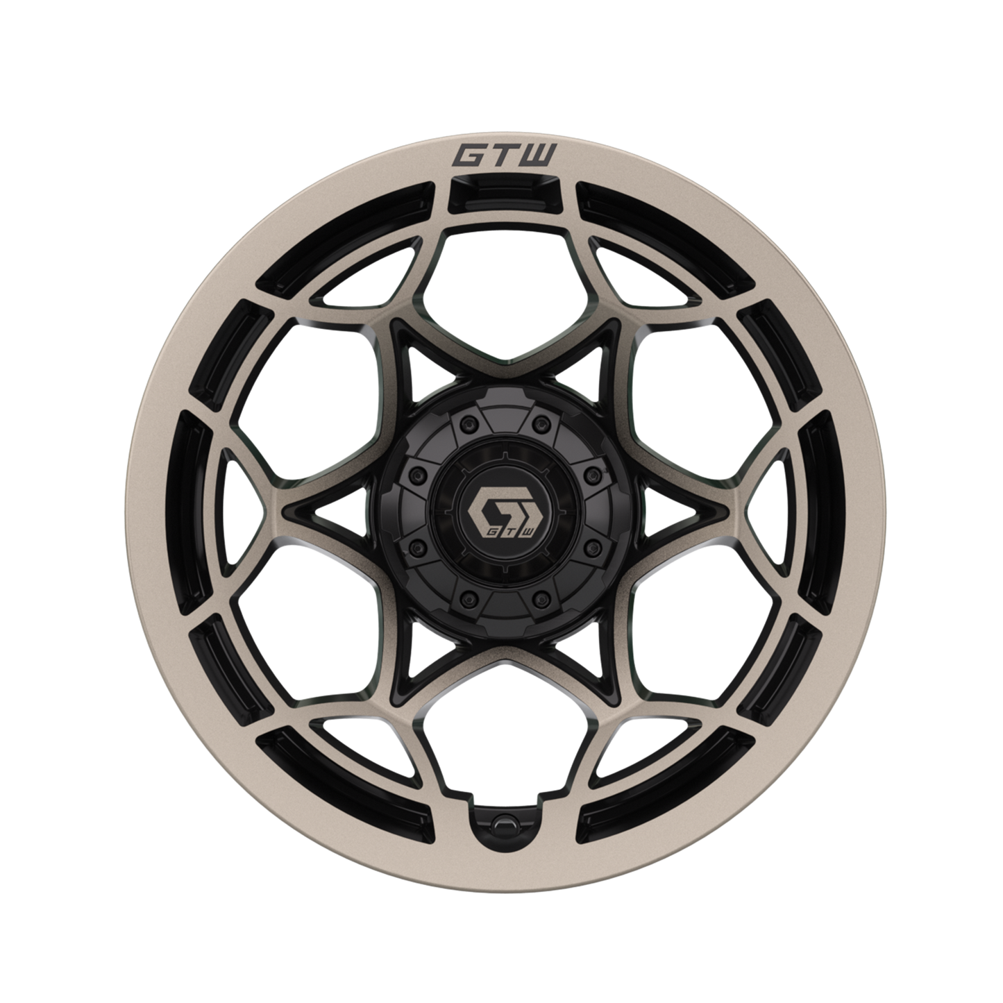 14" GTW Nexus Gloss Black with Satin Bronze Face Wheel