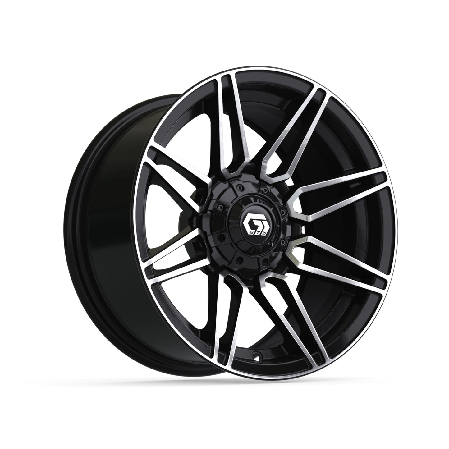 14" GTW Stealth Gloss Black with Machined Accents Wheel