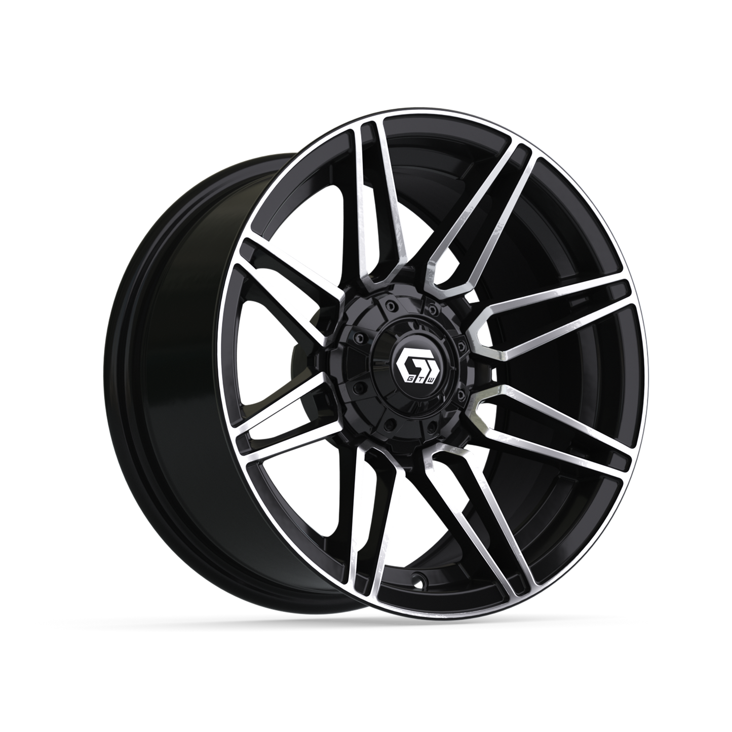 14" GTW Stealth Gloss Black with Machined Accents Wheel