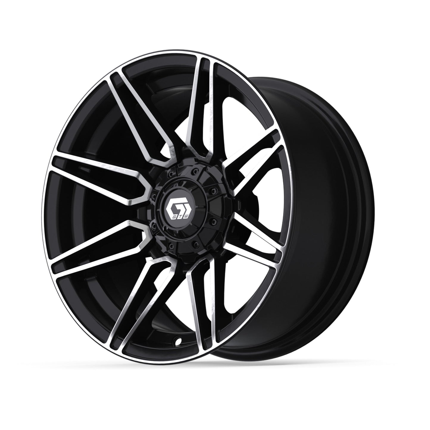 14" GTW Stealth Gloss Black with Machined Accents Wheel