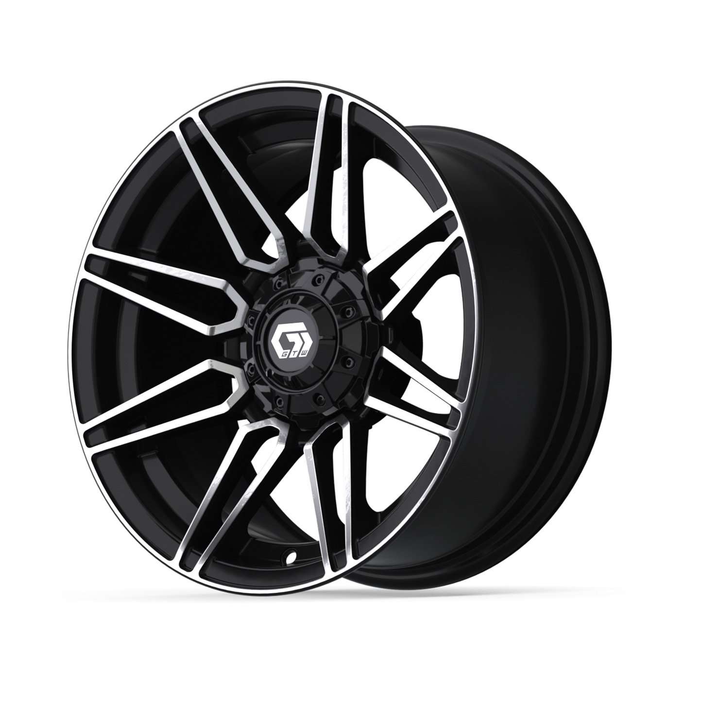 14" GTW Stealth Gloss Black with Machined Accents Wheel
