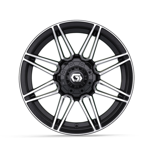 14" GTW Stealth Gloss Black with Machined Accents Wheel