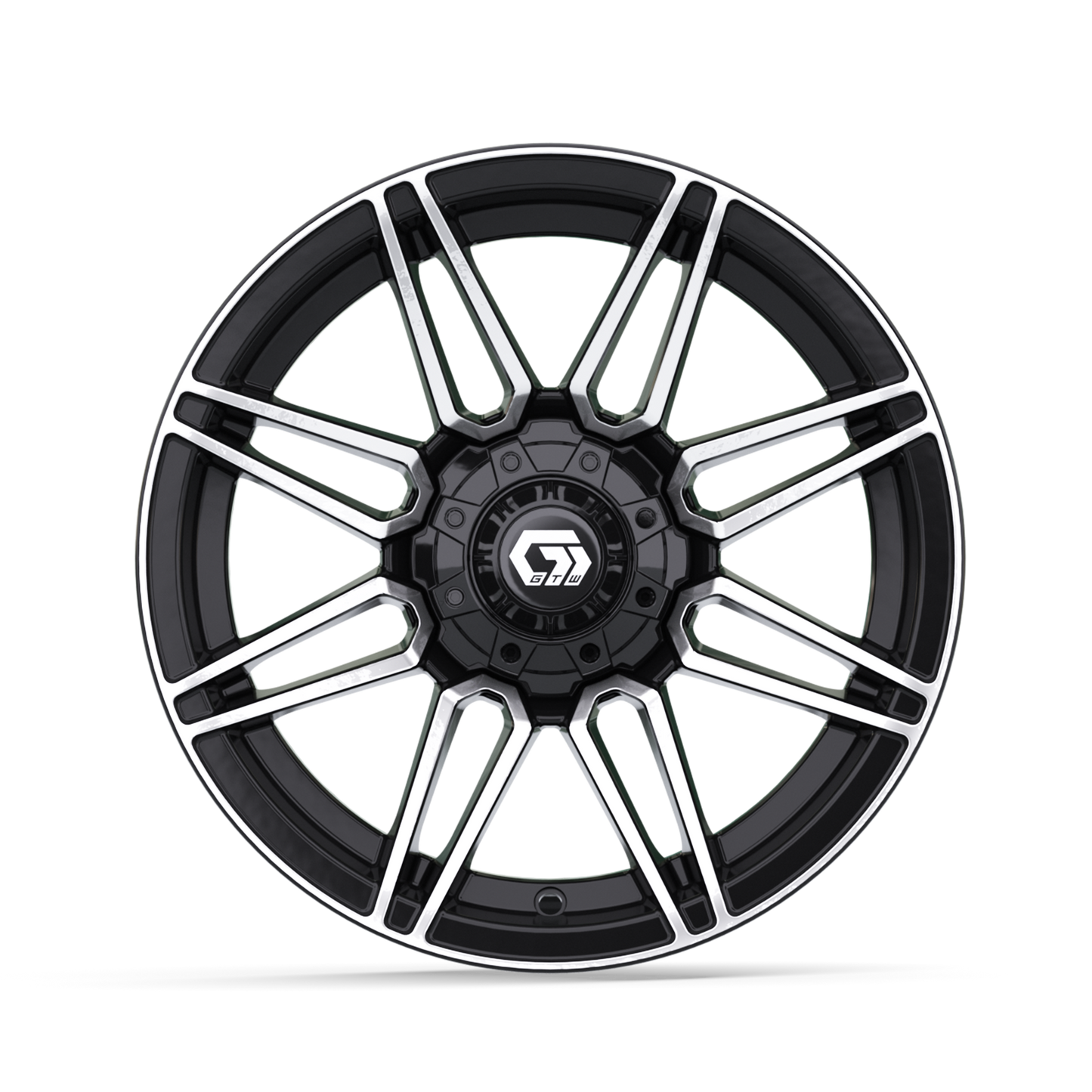 14" GTW Stealth Gloss Black with Machined Accents Wheel