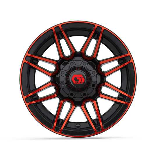12" GTW Stealth Gloss Black with Red Face Wheel