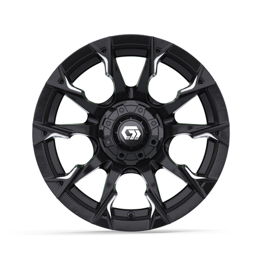 14" GTW Diablo Gloss Black with Machined Accents Wheel