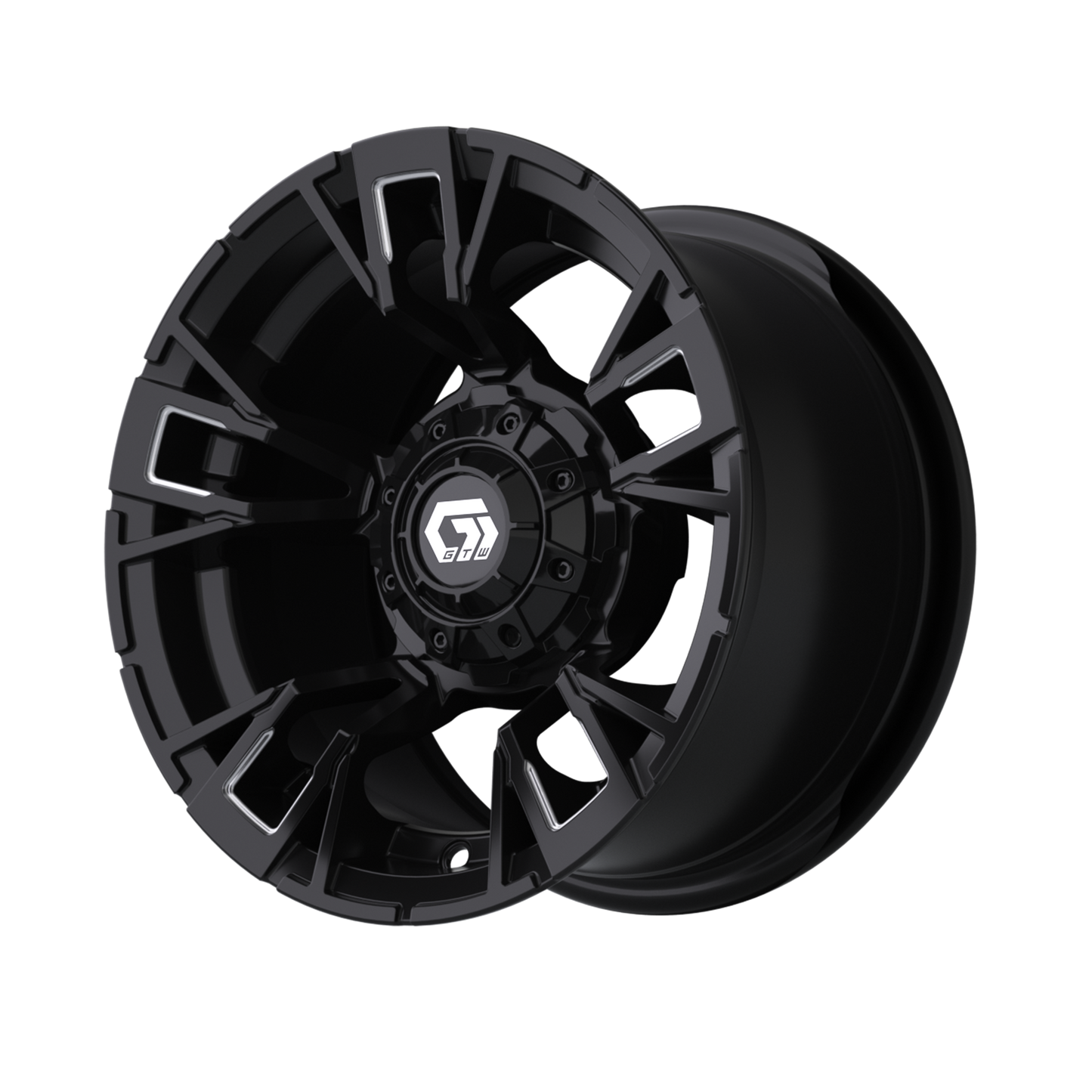 12" GTW Vandal Matte Black with Machined Accents Wheel