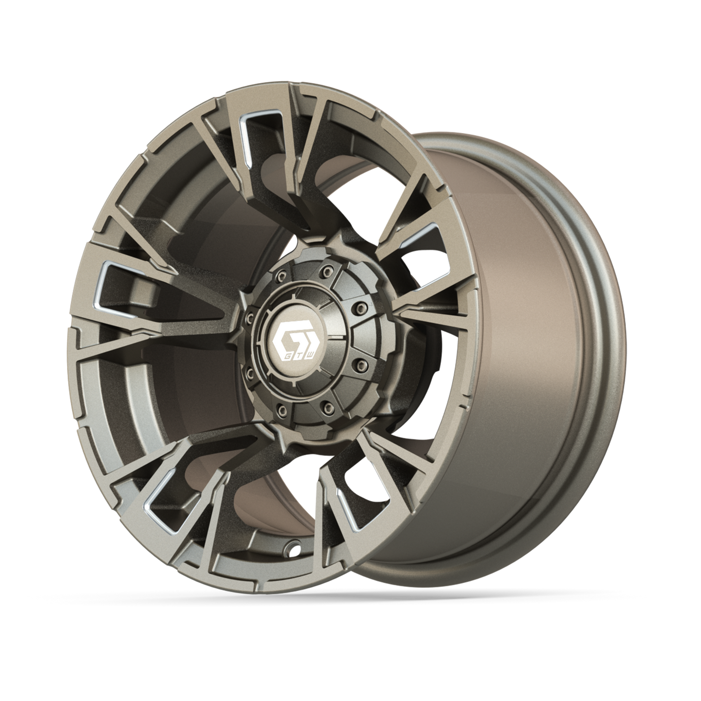 12" GTW Vandal Satin Bronze with Machined Accents Wheel