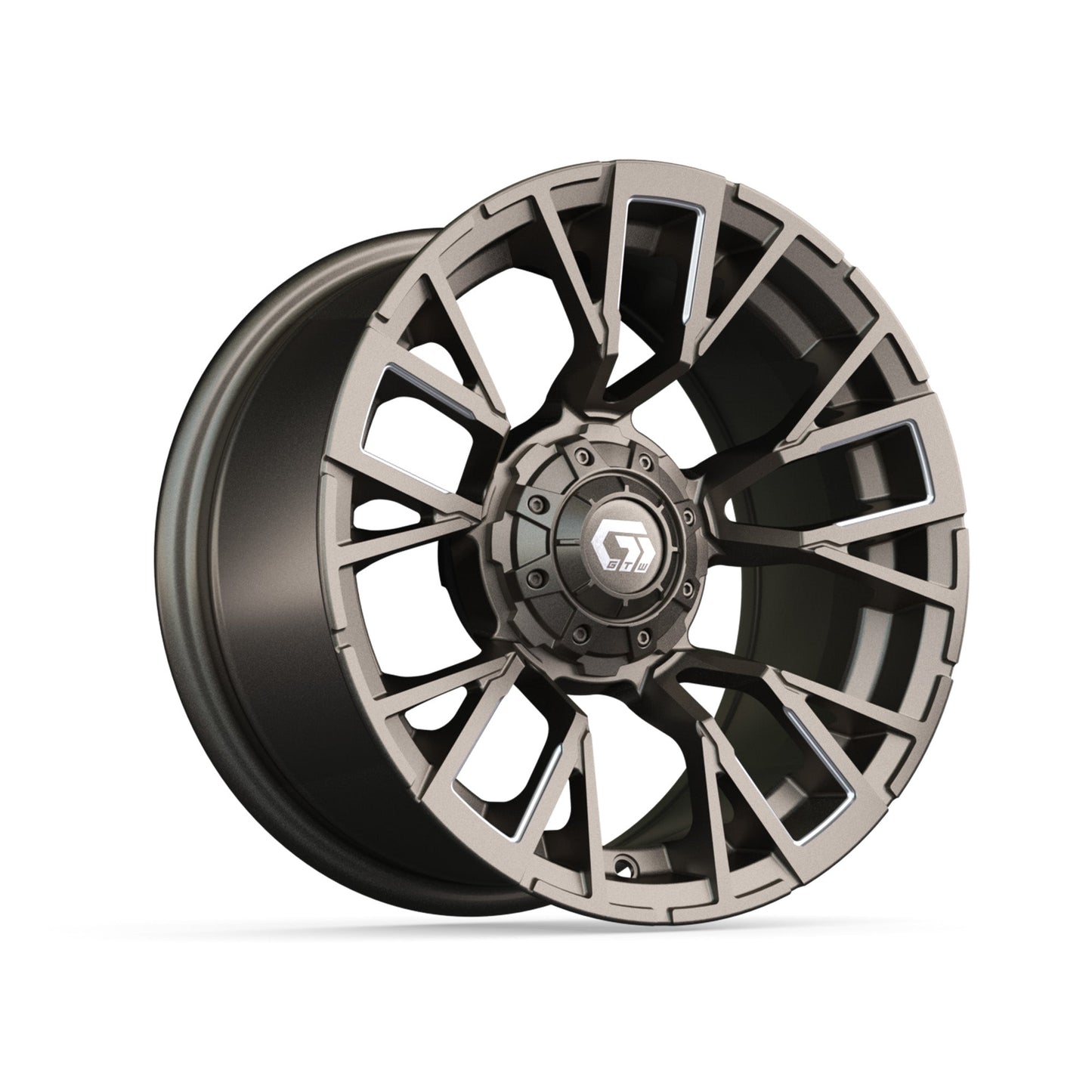 14" GTW Vandal Satin Bronze with Machined Accents Wheel