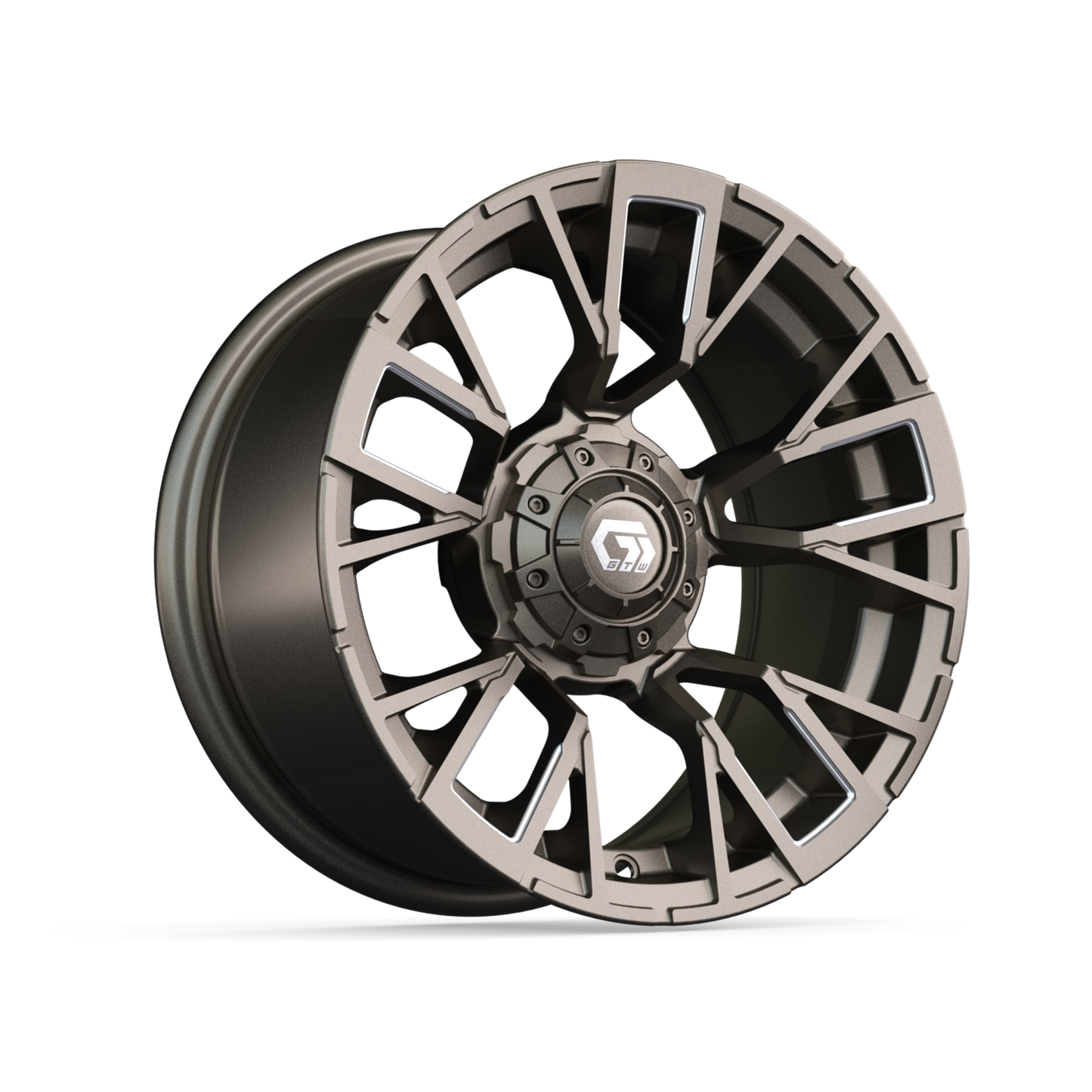14" GTW Vandal Satin Bronze with Machined Accents Wheel
