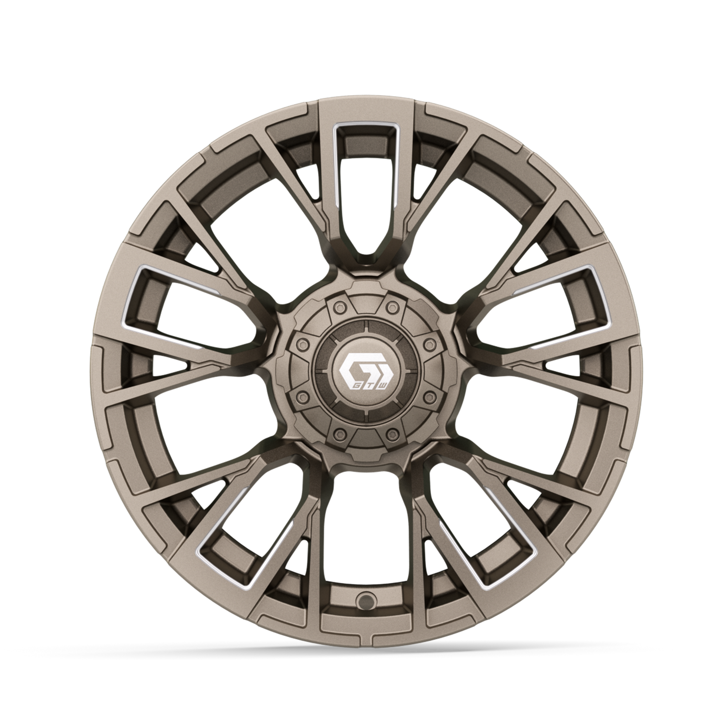 14" GTW Vandal Satin Bronze with Machined Accents Wheel