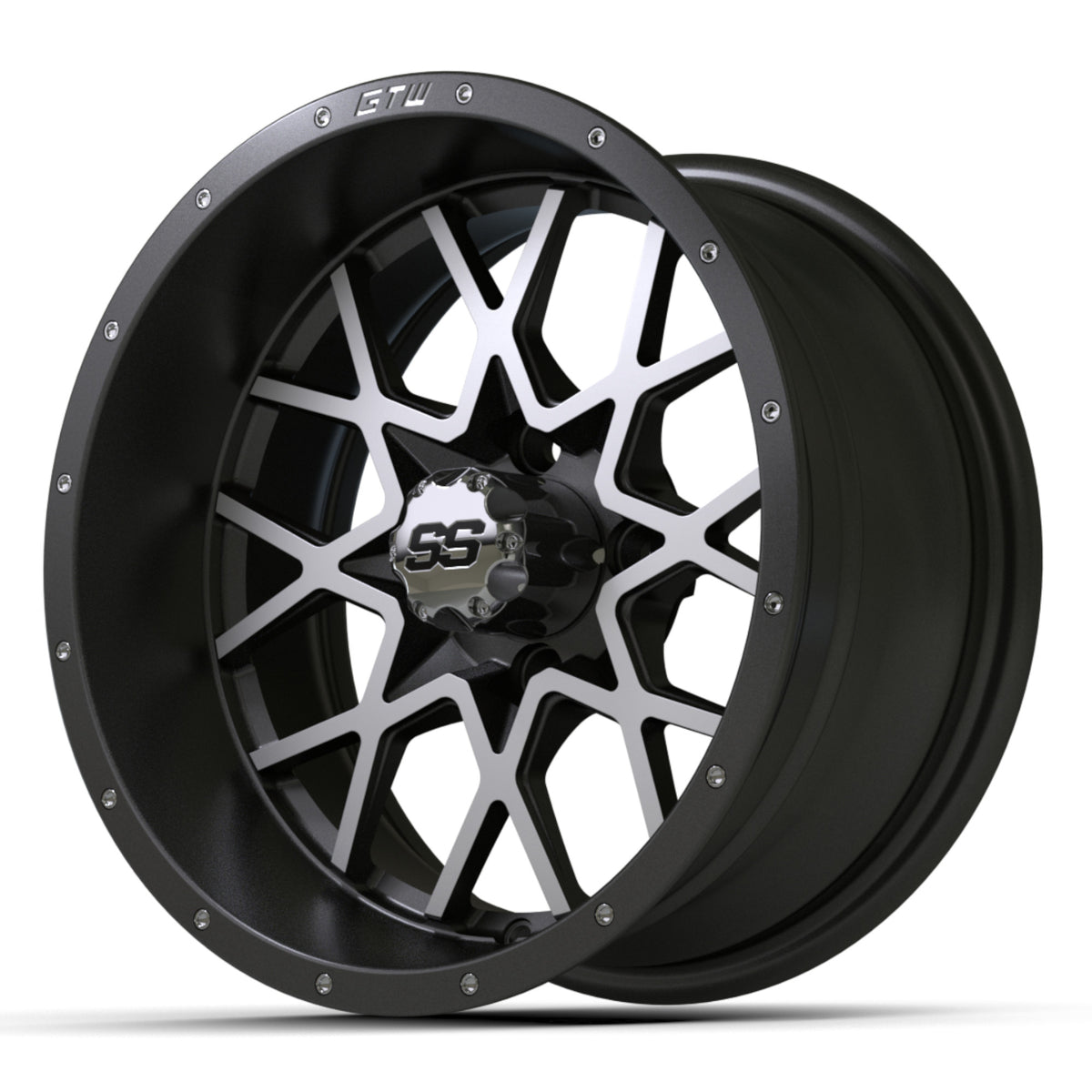 VORTEX 2 WHEEL, 14X7, MATTE GRAY/MATTE MACHINED