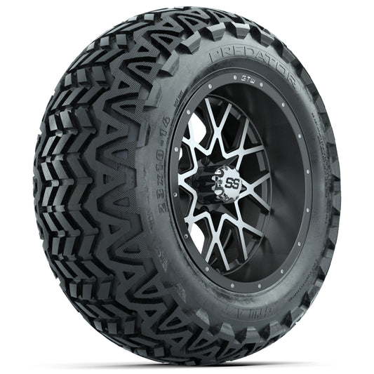 Set of (4) 14 in GTW Vortex Wheels with 23x10-14 GTW Predator All-Terrain Tires